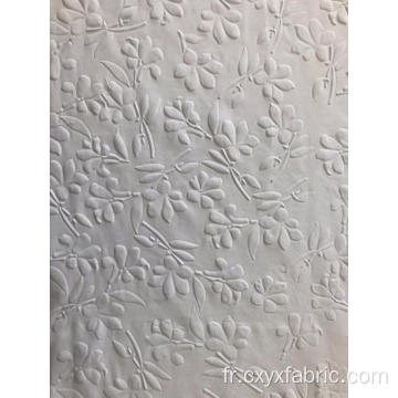 Tissu polyester 3D gaufré au motif feuilles